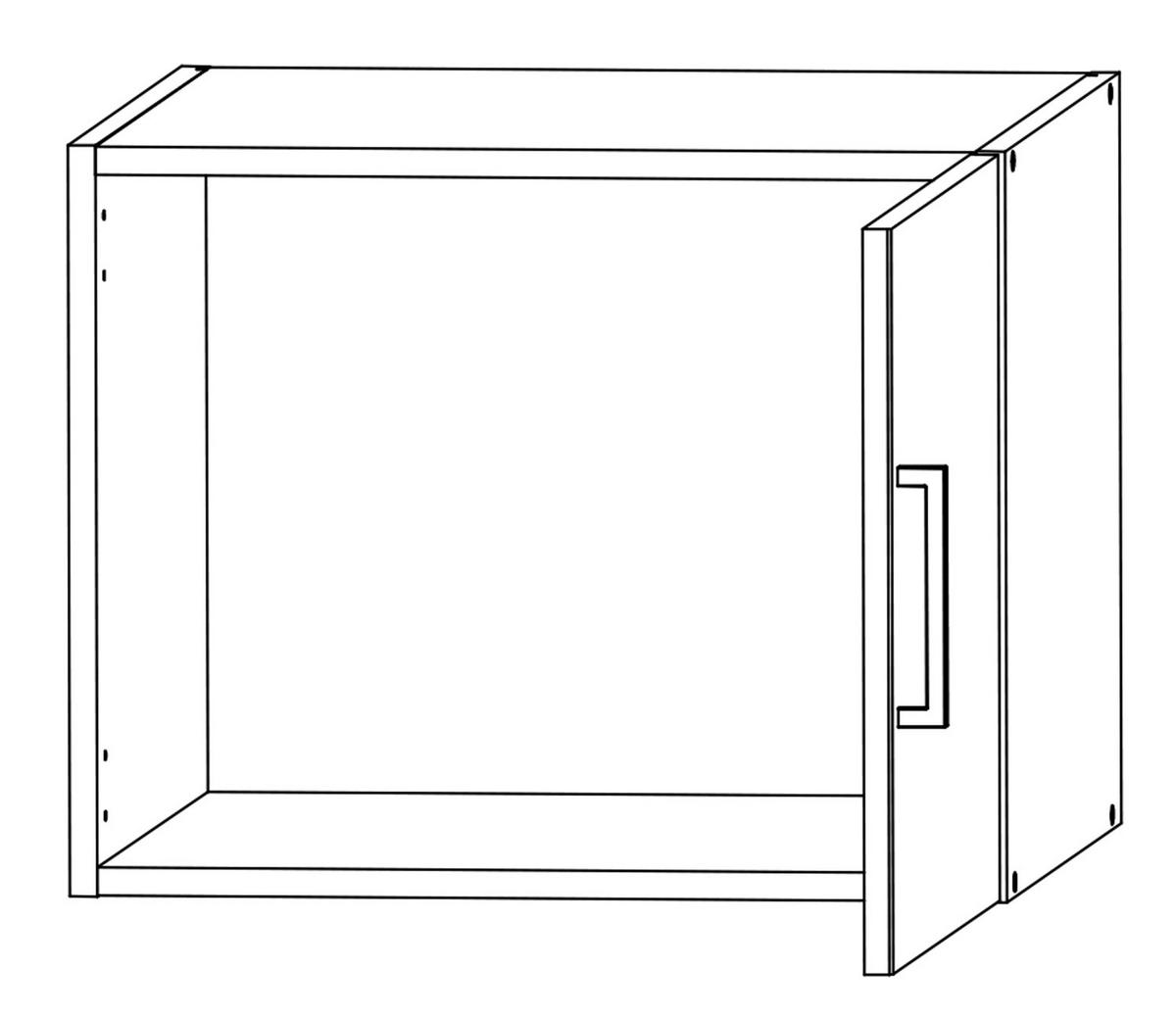 KLEIDERSCHRANKAUFSATZ Münster weiß 50 / 40 / 54cm - Weiß/Grau, Holz/Holzwerkstoff (50/54/40cm) - Wimex
