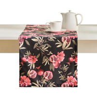 TISCHLÄUFER Granadillo 40x180cm, Schwarz - Schwarz, Textil (180/40/1cm) - home&you