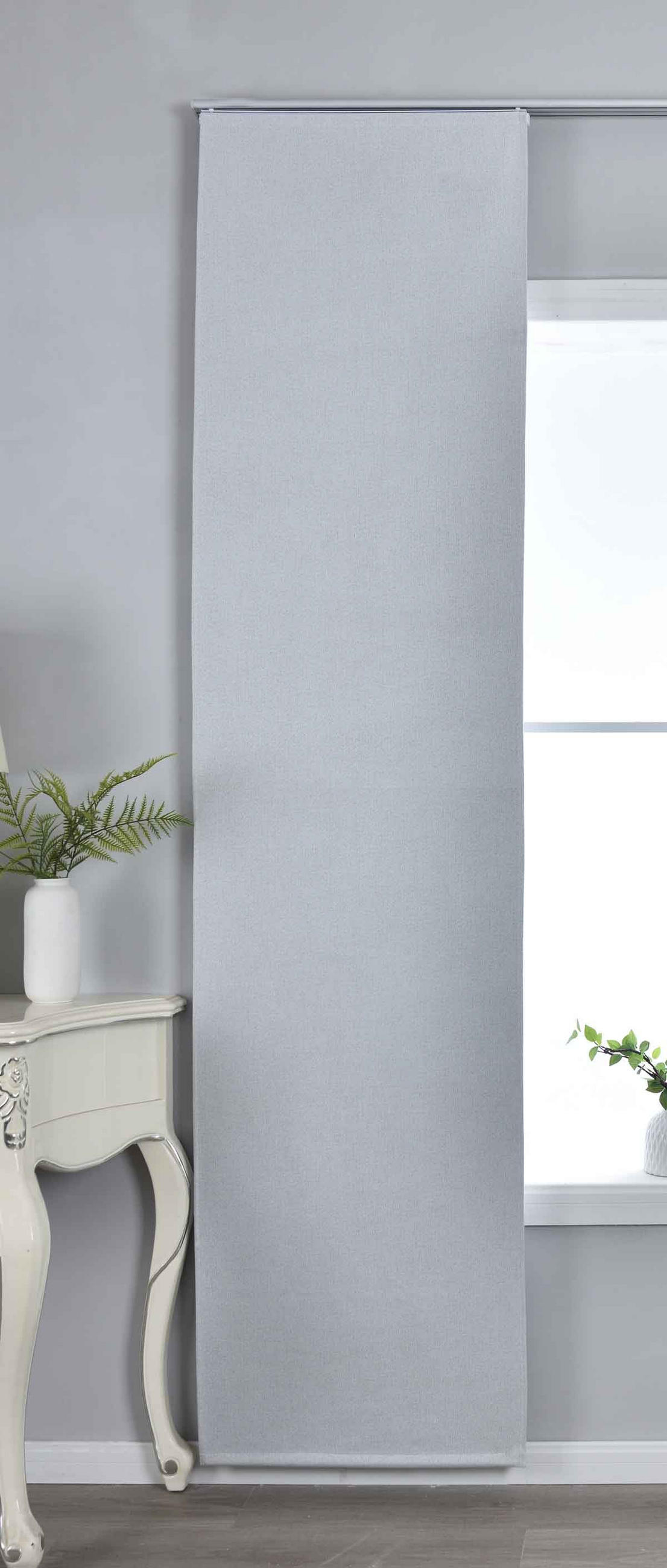 SCHIEBEVORHANG »München Dark« HxB 245x60 cm Stein - Hellgrau, Textil (60/245/245cm) - Gardinenbox