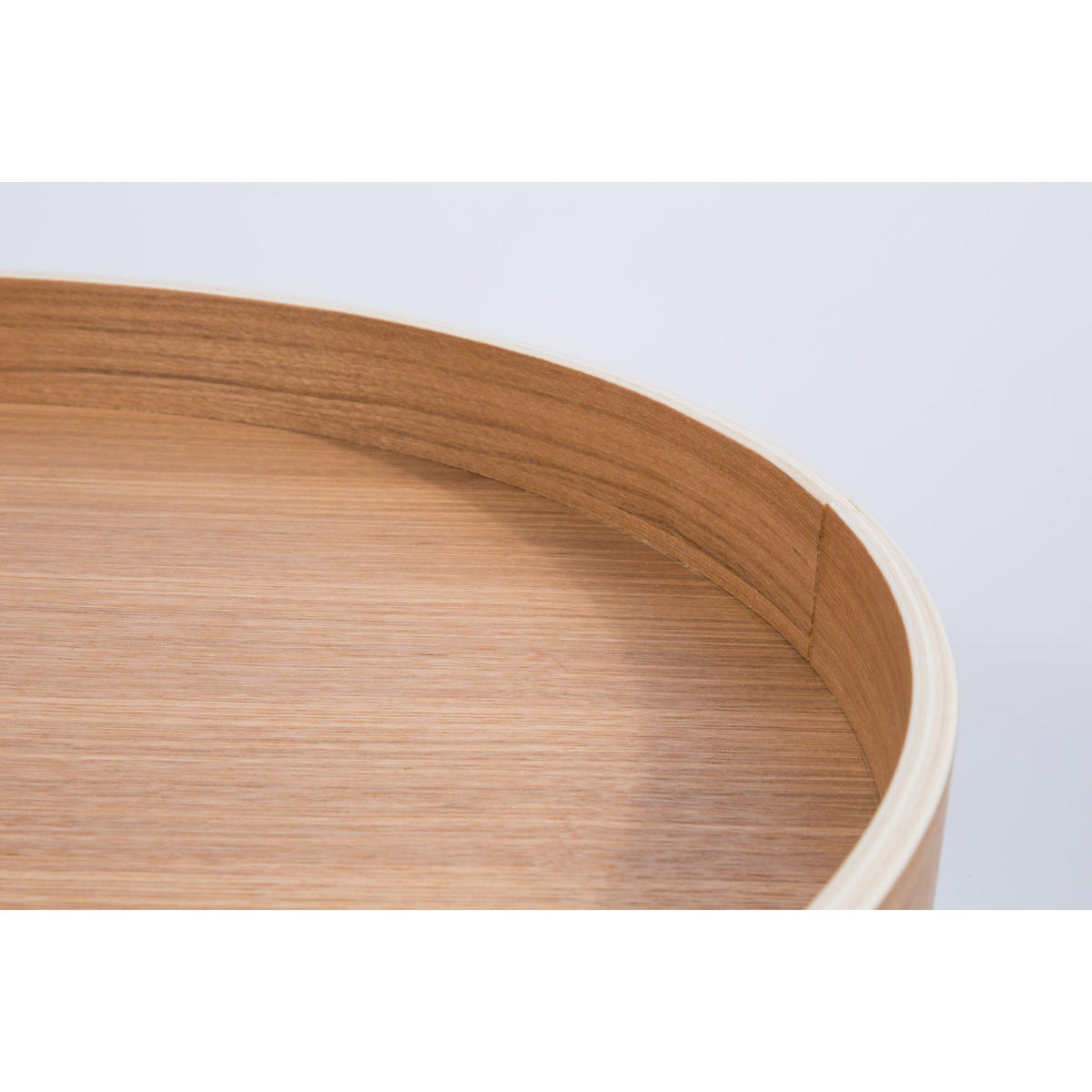 BEISTELLTISCH Oak Tray Rund 46,5 cm - Braun, Holz (46.5/46.5/55.5cm) - Zuiver