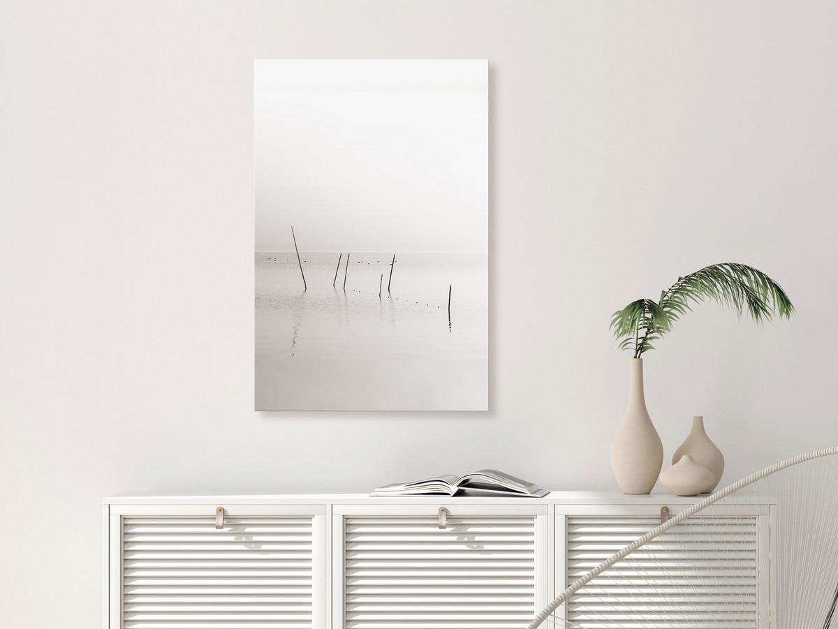 KUNSTDRUCK Grau 60/90 cm - Schwarz/Grau, Textil (60/90cm) - KUNSTLOFT