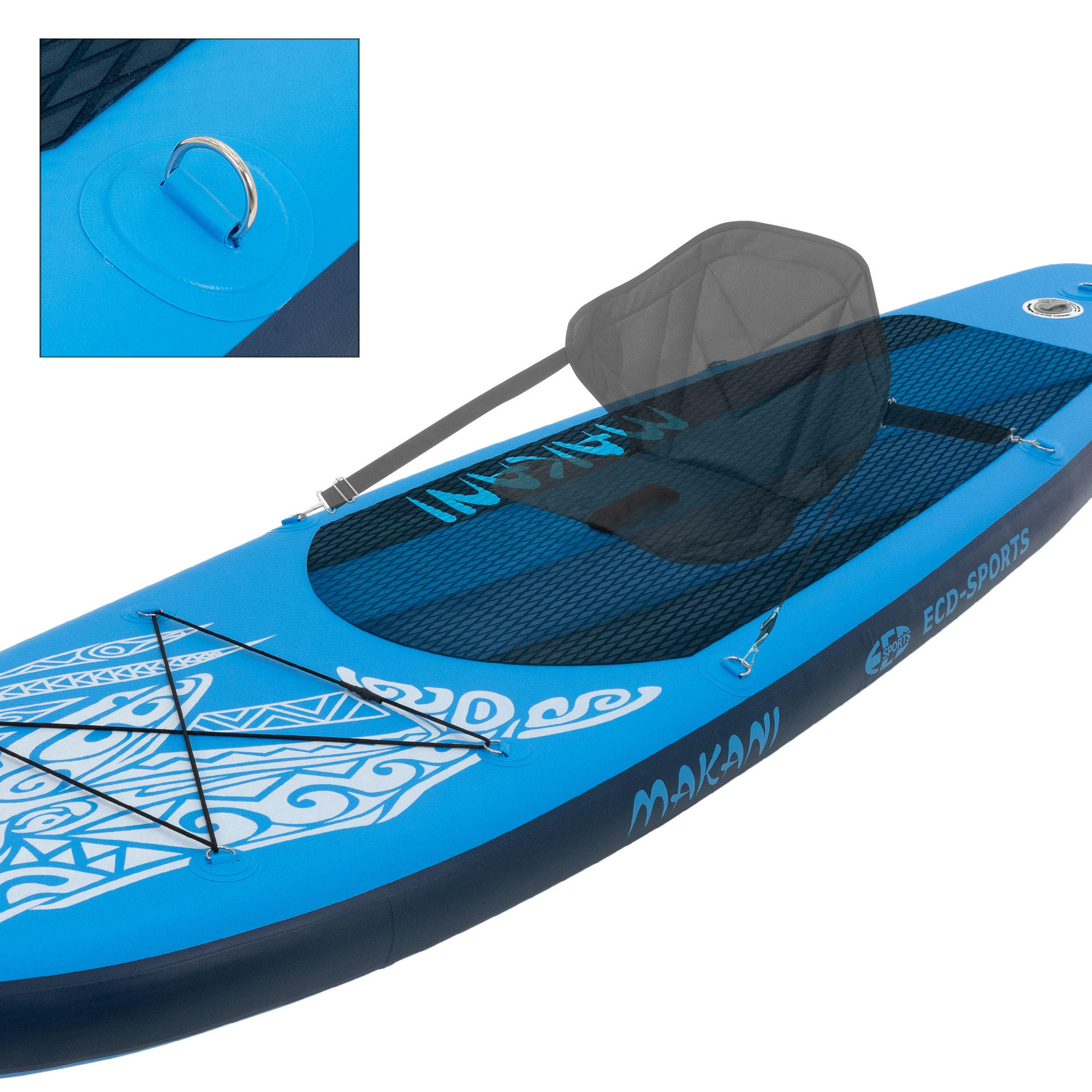 STAND UP PADDLE BOARD Makani Blau - Blau, Kunststoff (320/82/15cm) - ECD-Germany