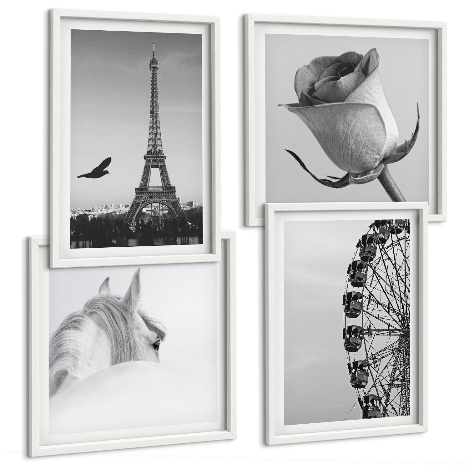 Tulup Bilder Weiß 50x50 cm