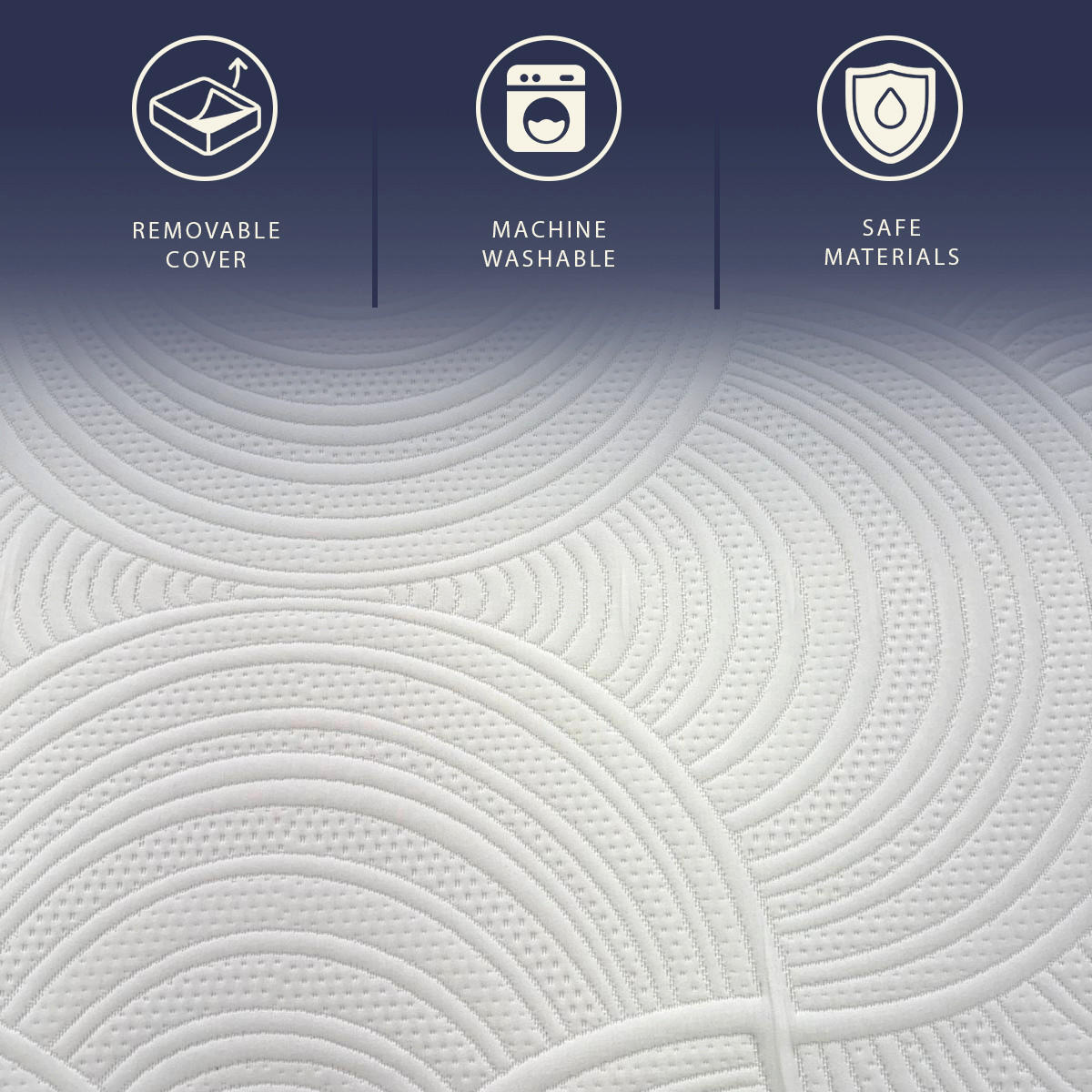 MATRATZE 140x200 | Taschenfedern + Memory Foam | 30 cm | Medizinprodukt | Hergestellt in Italien - Weiß, Textil (140/200cm)