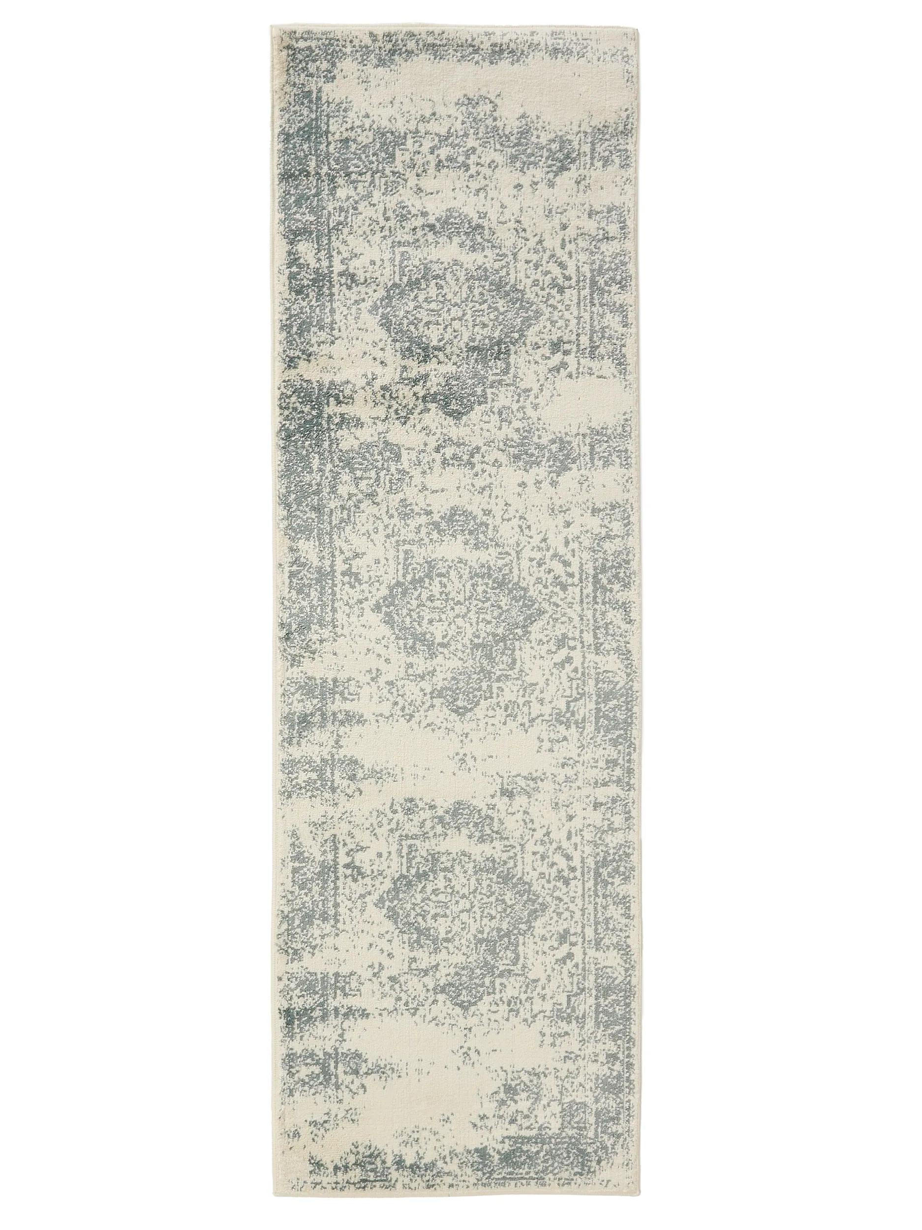 benuta Vintage-Läufer Creme, Mintgrün 80x240 cm