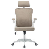 DREHSTUHL Ergonomisch Khaki, höhenverstellbar & drehbar, Metall-Stoff-Bezug, 58 x 65 x 108 cm - Hellbraun, Kunststoff (65/108/58cm) - Albatros