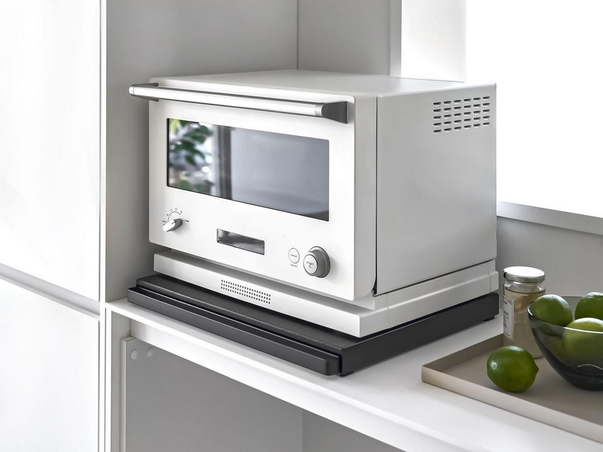 ARBEITSPLATTEN-AUSZIEHTABLETT Tower schwarz 45/4/37 cm - Schwarz, Metall (37/4/45cm) - Yamazaki