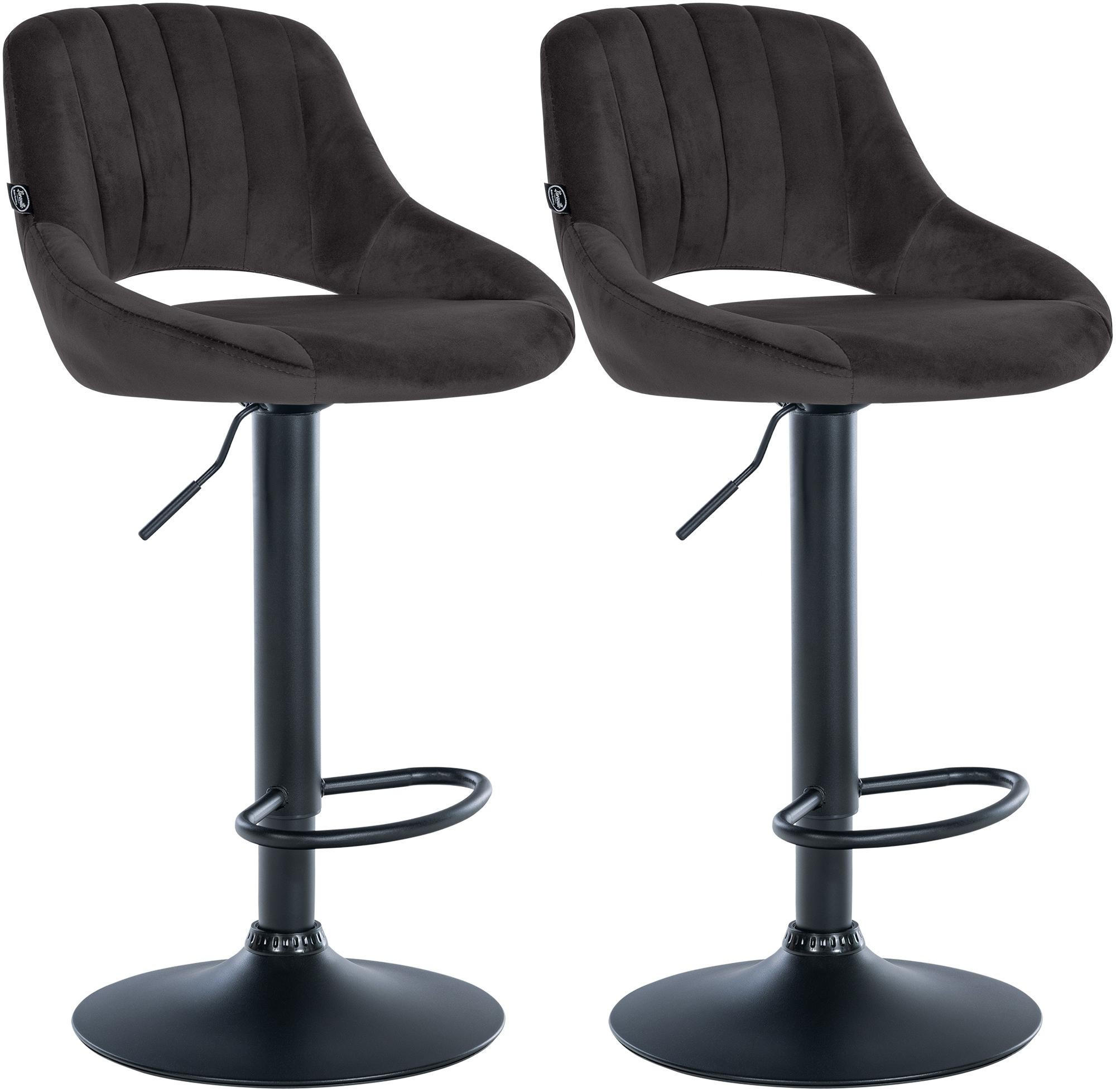 BARHOCKER Milet Set 2-teilig 85x47x48 cm schwarz - Schwarz, Textil (47/85/48cm) - furnicato