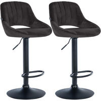 BARHOCKER Milet Set 2-teilig 85x47x48 cm schwarz - Schwarz, Textil (47/85/48cm) - furnicato