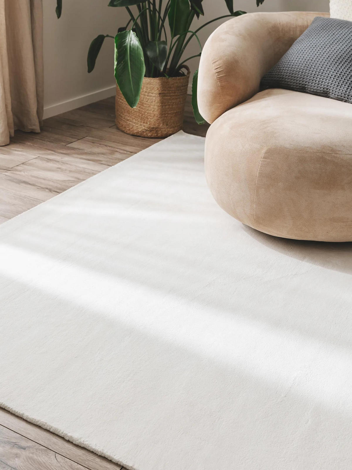 VISKOSETEPPICH Nela Ivory 160x230 cm - Creme, Textil (160/230cm) - benuta Pure