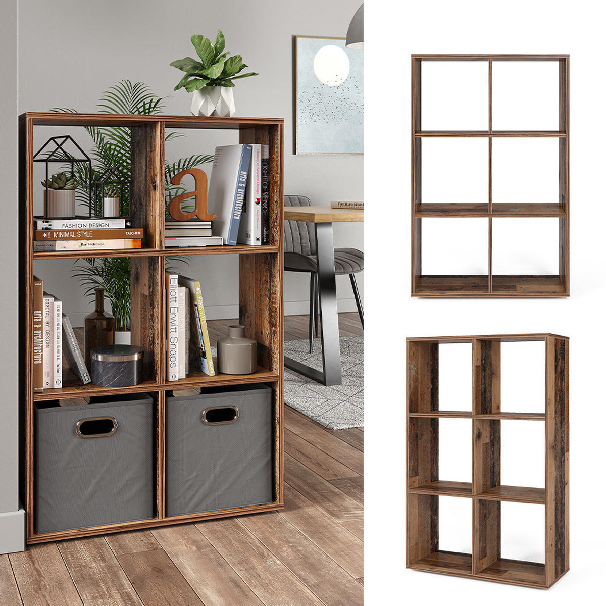 RAUMTEILER Antikholz 72 x 107.8 cm - Alteiche, Holzwerkstoff (72/107.8/29cm) - Vicco