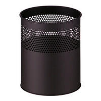 PAPIERKORB halbperfortiert Aus Metall 30 Liter 40,5x31 cm Schwarz - Schwarz, Metall (31/40.5/31cm) - PROREGAL