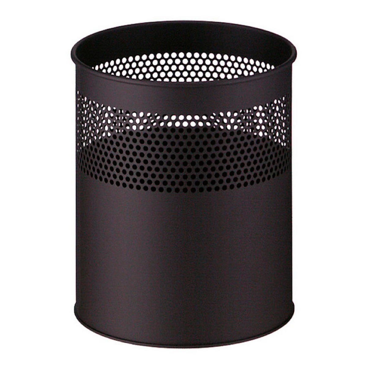 PAPIERKORB halbperfortiert Aus Metall 30 Liter 40,5x31 cm Schwarz - Schwarz, Metall (31/40.5/31cm) - PROREGAL