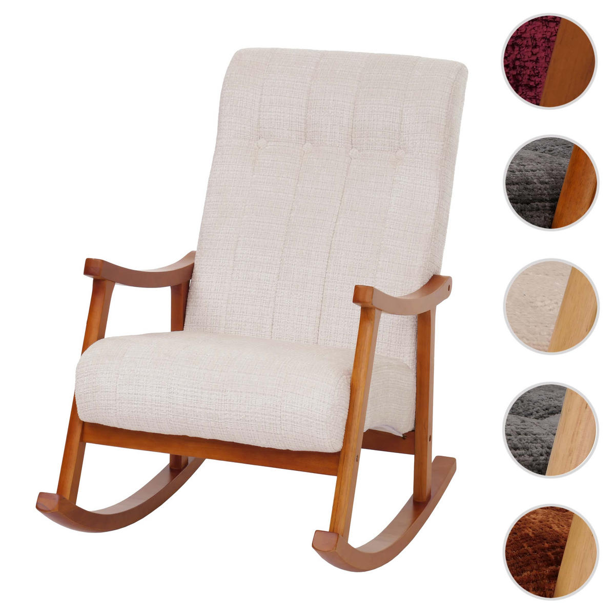 SCHAUKELSTUHL Cremeweiß - Weiß, Textil (64/97/85cm) - MCW