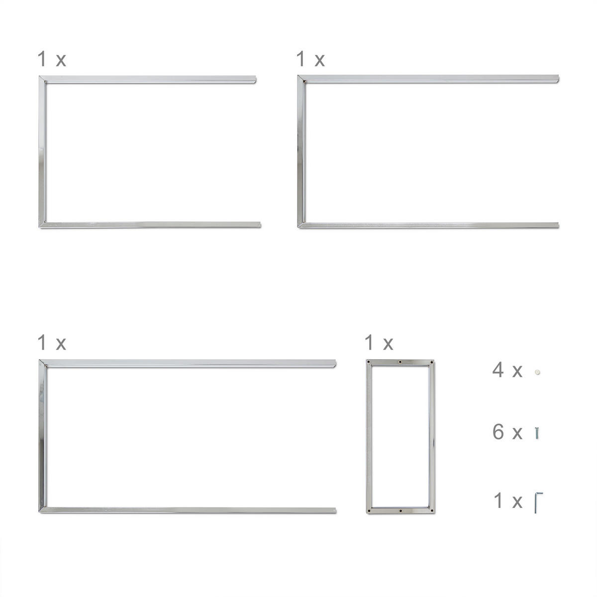 HANDTUCHSTÄNDER - Silberfarben, Metall (46/82/21cm) - Relaxdays