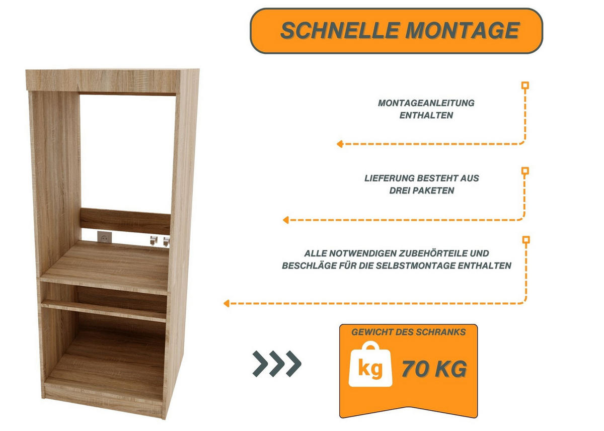 WASCHMASCHINENSCHRANK für Waschmaschine & Wäschetrockner 162/63/67 - Beige, Holzwerkstoff (63/162/67cm) - RAUMHIRSCH FURNITURE