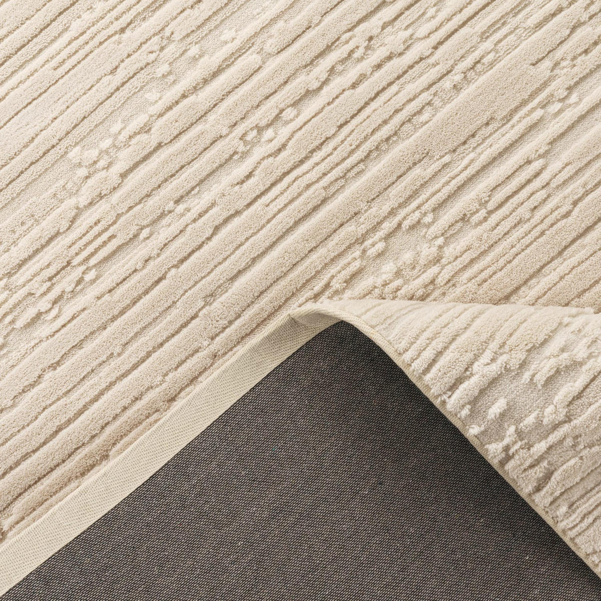 STRUKTURTEPPICH, mit Struktur, Creme, 160 x 220 cm - Beige, Textil (160/220cm) - KADIMA DESIGN