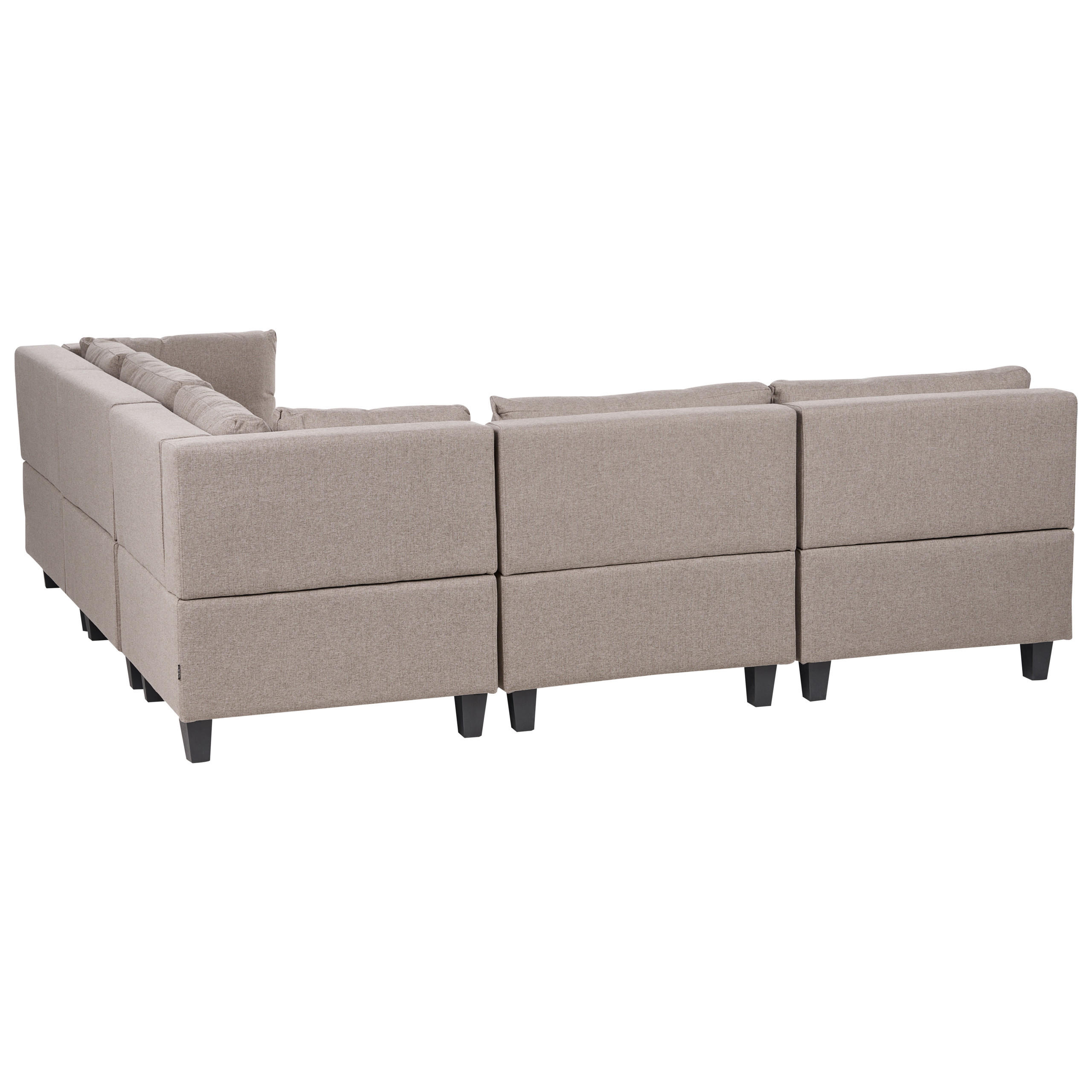 Beliani Ecksofa Braun, Schwarz 228x228 cm