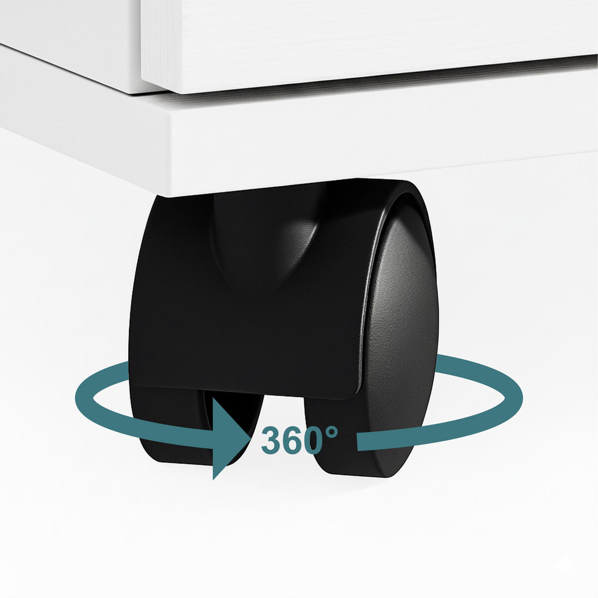 ROLLCONTAINER - Schwarz/Weiß, Holzwerkstoff/Kunststoff (40/69/40cm) - Relaxdays