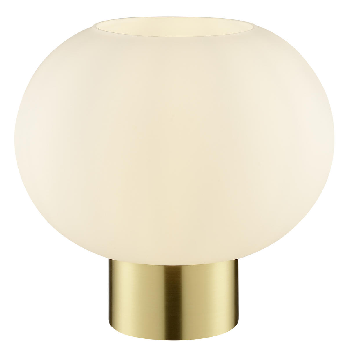 TISCHLEUCHTE Fanny Messing gebürstet/Weiß 22/22/21 cm - Multicolor, Glas (22/22/21cm) - Brilliant