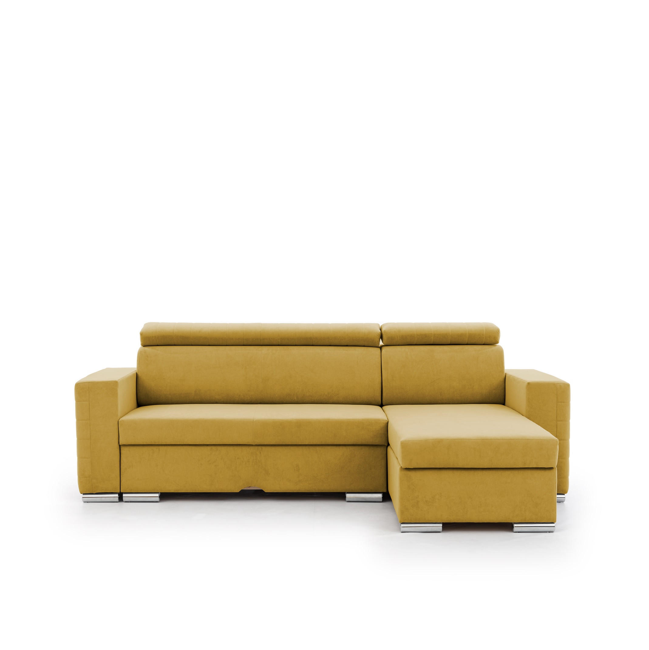 ECKSOFA Canton In Camelia - Gelb, Holzwerkstoff/Textil (260/173cm) - Fun Möbel