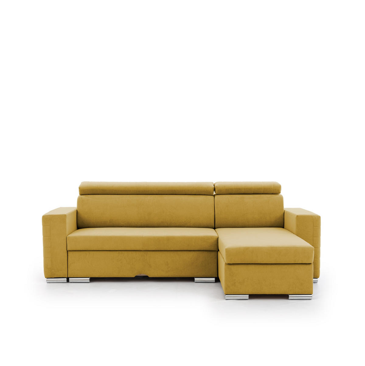 ECKSOFA Canton In Camelia - Gelb, Holzwerkstoff/Textil (260/173cm) - Fun Möbel