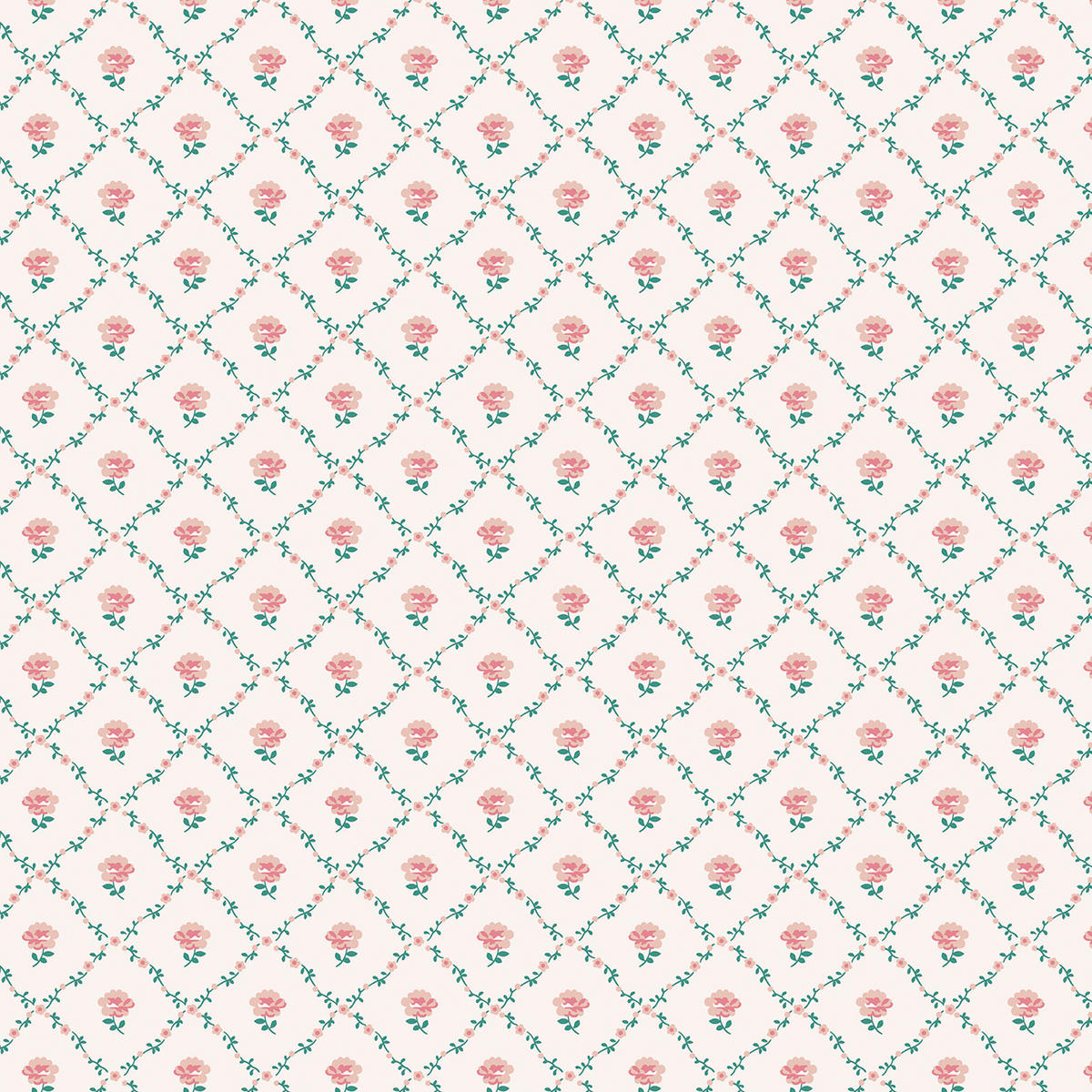 VLIESTAPETE Kate Koralle Rosa - Pink, Papier/Kunststoff (52/52cm) - LAURA ASHLEY