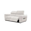 SOFA CALVERA 3-Sitzer mit 1 Relaxfunktion, weiß - Weiß, Holzwerkstoff/Textil (204/79/106cm) - Courtois Laville
