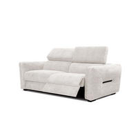 SOFA CALVERA 3-Sitzer mit 1 Relaxfunktion, weiß - Weiß, Holzwerkstoff/Textil (204/79/106cm) - Courtois Laville