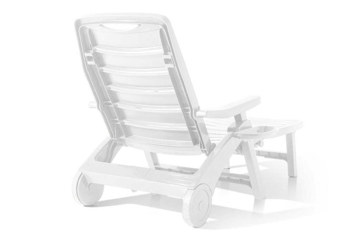 SONNENLIEGE TIDIA 2-tlg, Weiß - Weiß, Kunststoff (73/105/146cm) - KONSIMO®