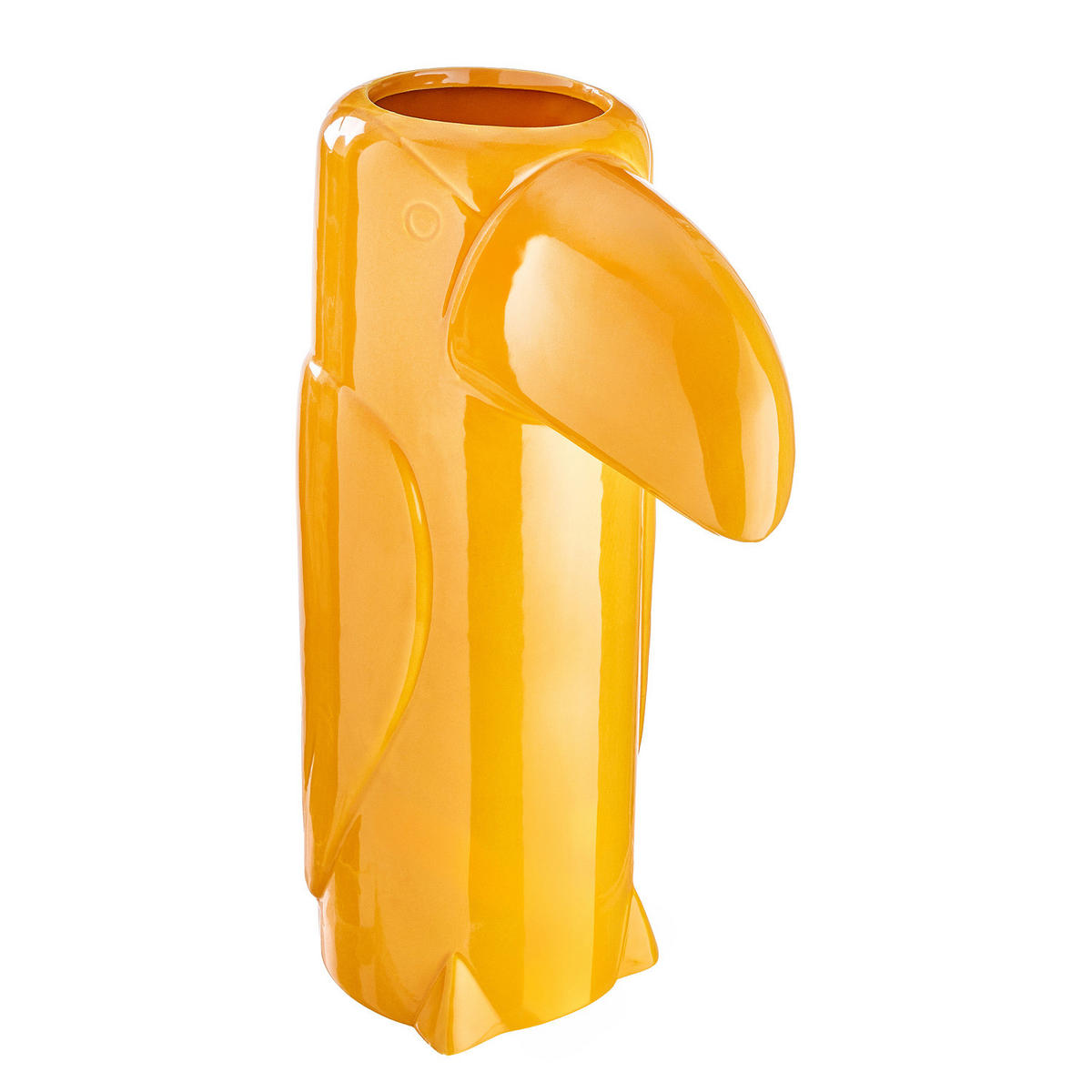 KERAMIKVASE Tuki Tukan - Gelb, Keramik (39cm) - Butlers