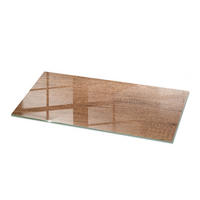 TISCHPLATTE 125x50 cm Holzoptik Natur - Hellbraun/Braun, Glas (125/50/0.4cm) - TULUP