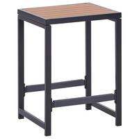 GARTENSTUHL Schwarz Avetrana - Hellbraun/Schwarz, Metall (40/61/38cm) - Beliani