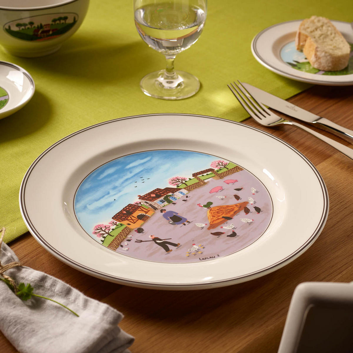 SPEISETELLER HÜHNERHOF Design Naif bunt ø 27 cm - Multicolor, Keramik (27cm) - Villeroy & Boch