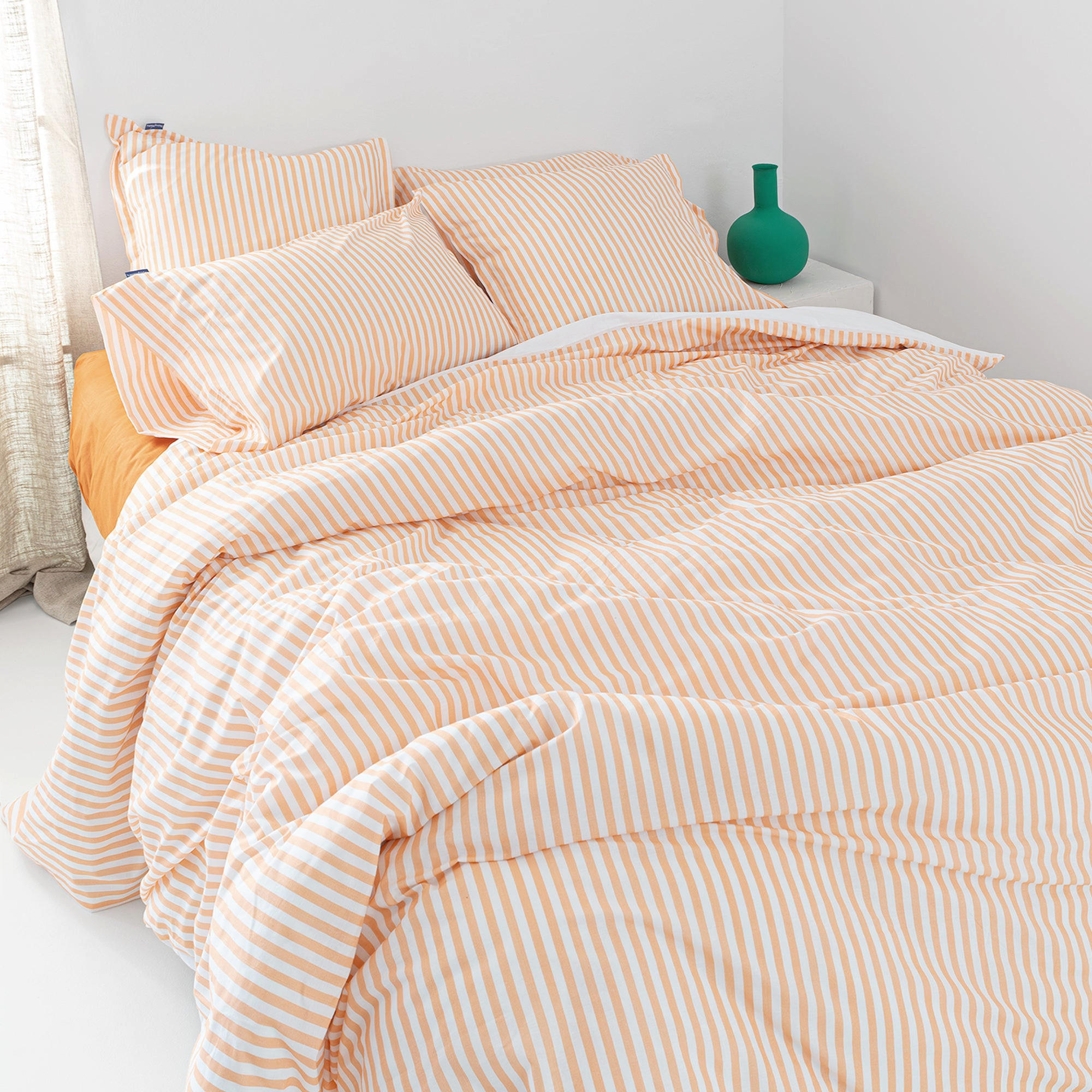 BETTBEZUG Layering Pfirsich 200x200 cm (Komfortgrösse) - Orange, Textil (200/200cm) - Happy Friday