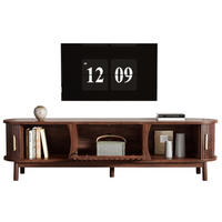 TV ormarić 165/39,5/46 cm smeđi od MDF-a s kliznim vratima i preklopnim vratima - smeđa, drvni materijal (165/46/39.5cm) - OKWISH