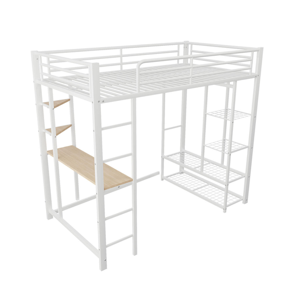 HOCHBETT 90/200 cm Weiß - Weiß, Metall - Raumix