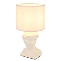 TISCHLEUCHTE Hermes Creme Textil - Beige, Textil (17.5/17.5/33cm) - Globo Lighting