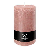 STUMPENKERZE Rustik Marble Style Rosenholz 190 x Ø 100 mm, 1 Stück - Rosa, Paraffin (10/19cm) - Wiedemann Kerzen
