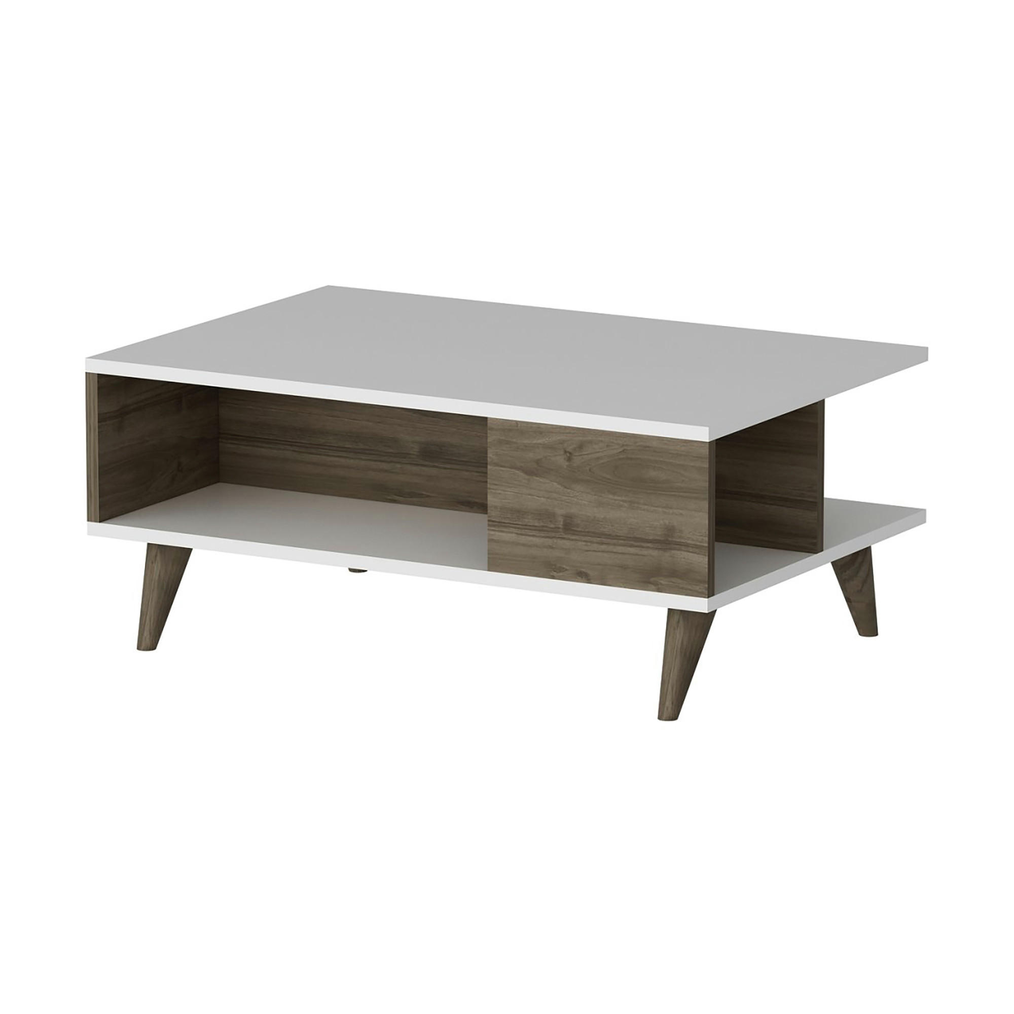COUCHTISCH Grenaa 90/60/39 - Weiß, Holzwerkstoff (60/90/39cm) - [en.casa]