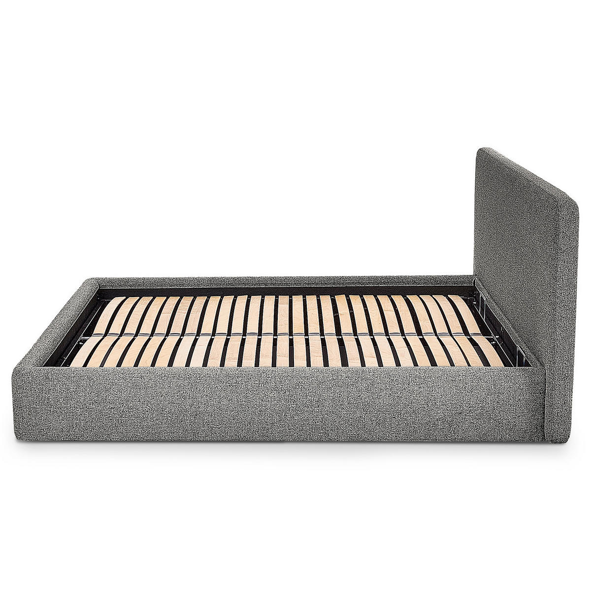 POLSTERBETT - Anthrazit, Textil (140/200cm) - home24