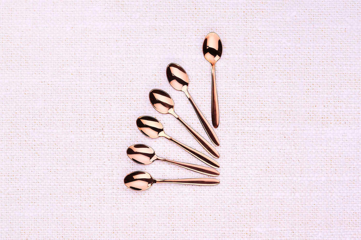 LÖFFEL 6er-Set Kaja - Kupfer - Kupferfarben, Metall - Björn