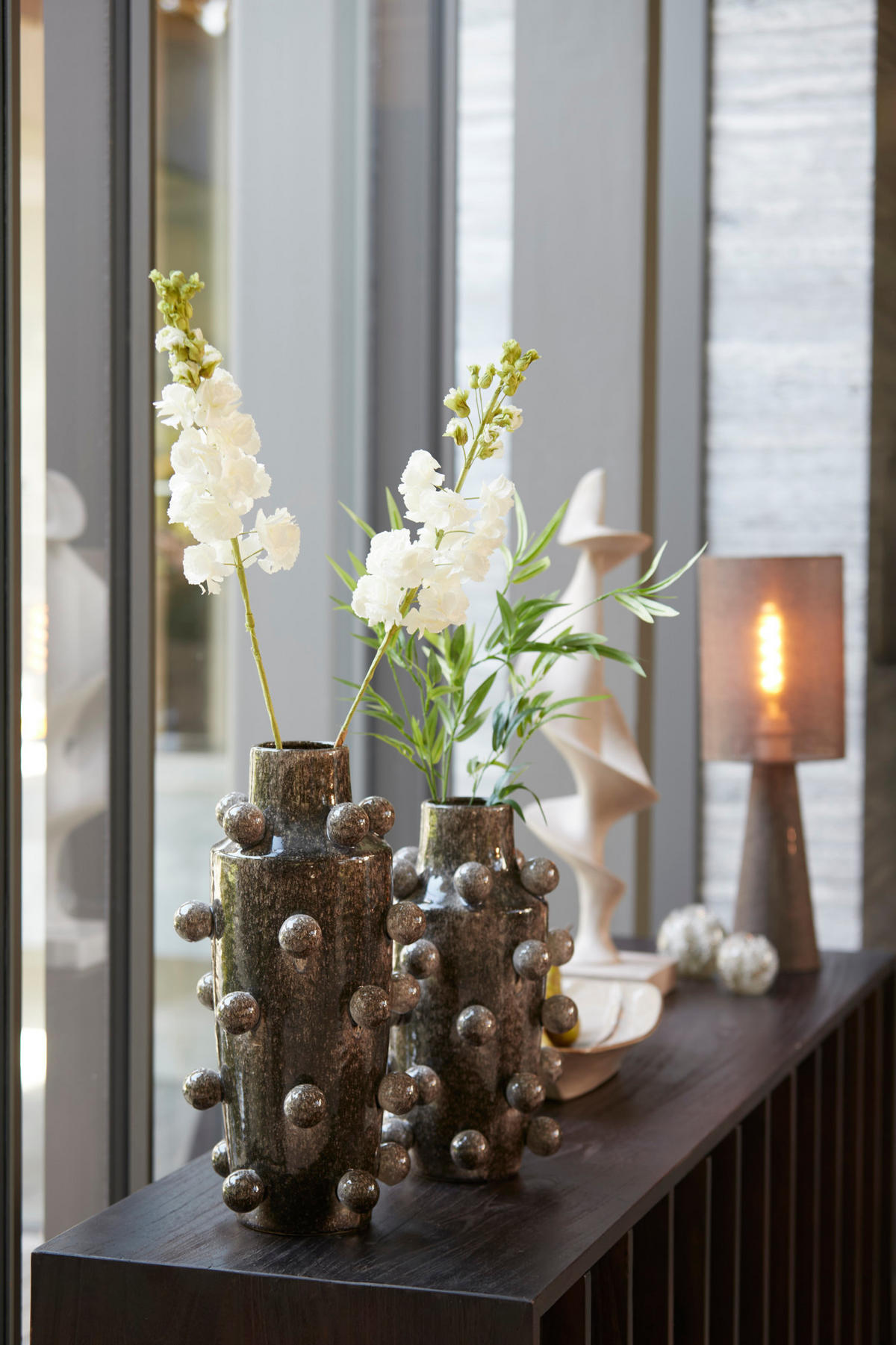 VASE Molly Braun Ø23/43 cm - Braun, Keramik (43cm) - Light & Living