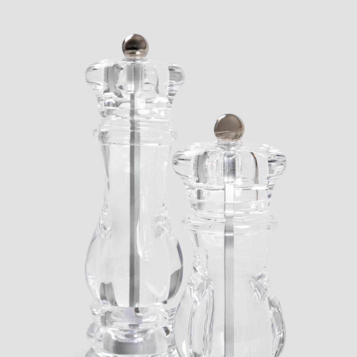 GEWÜRZMÜHLE Hallais 20 cm und 16 cm 2er-Set - Transparent, Kunststoff (8/20/8cm) - Homla