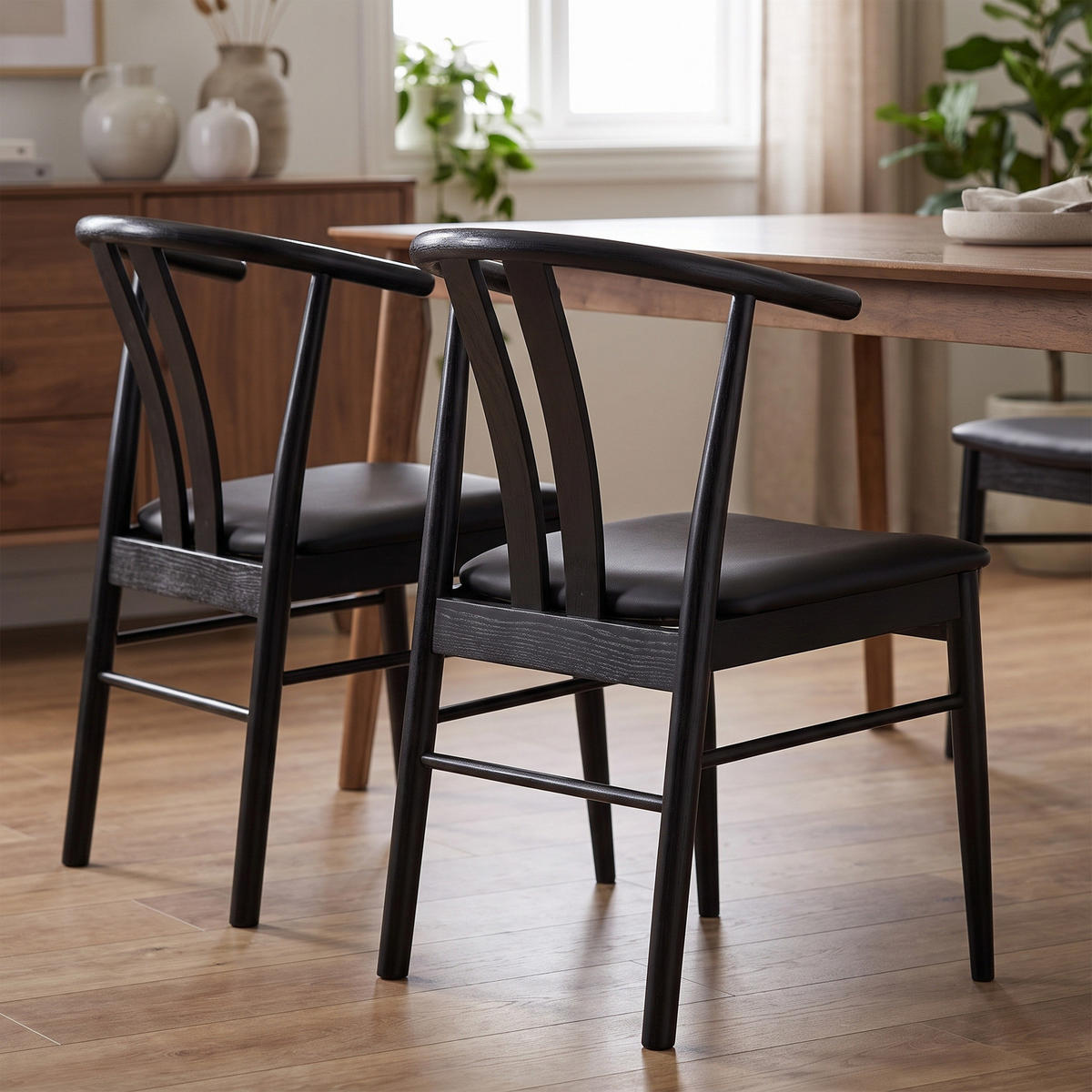 MATSTOL Andre 54 x 60 x 77 cm – svart - Svart, Bokträ/Trä (54/77/60cm) - ebuy24