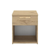 NACHTTISCH 1 Schublade Cyrus - Französische Herstellung - 43/36/50 cm - Nussbaumfarben, Holzwerkstoff (36/50/43cm) - Calicosy