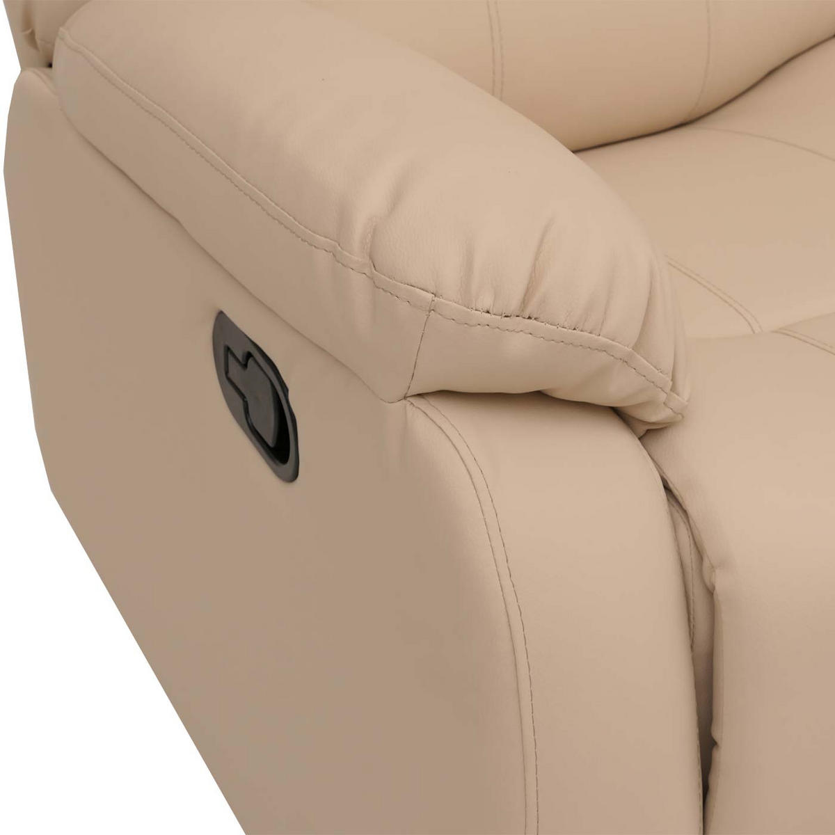 3ER KINOSESSEL Cremeweiß - Weiß, Textil (181/107/164cm) - MCW