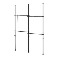 TELESKOPGARDEROBE Kemi - Schwarz, Metall (230/278/5cm) - [en.casa]