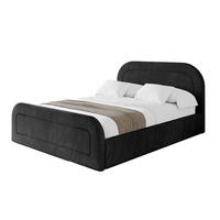 POLSTERBETT mit Bettkasten, Fußteil und Lattenrost, Boxbett mit Matratze H3/H4 - LERAY-Z 120x200 Schwarz - Schwarz, Holzwerkstoff/Textil (120/200cm) - ALTDECOR