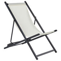 GARTENSTUHL Beige Locri II - Beige/Schwarz, Metall (60/79/95cm) - Beliani